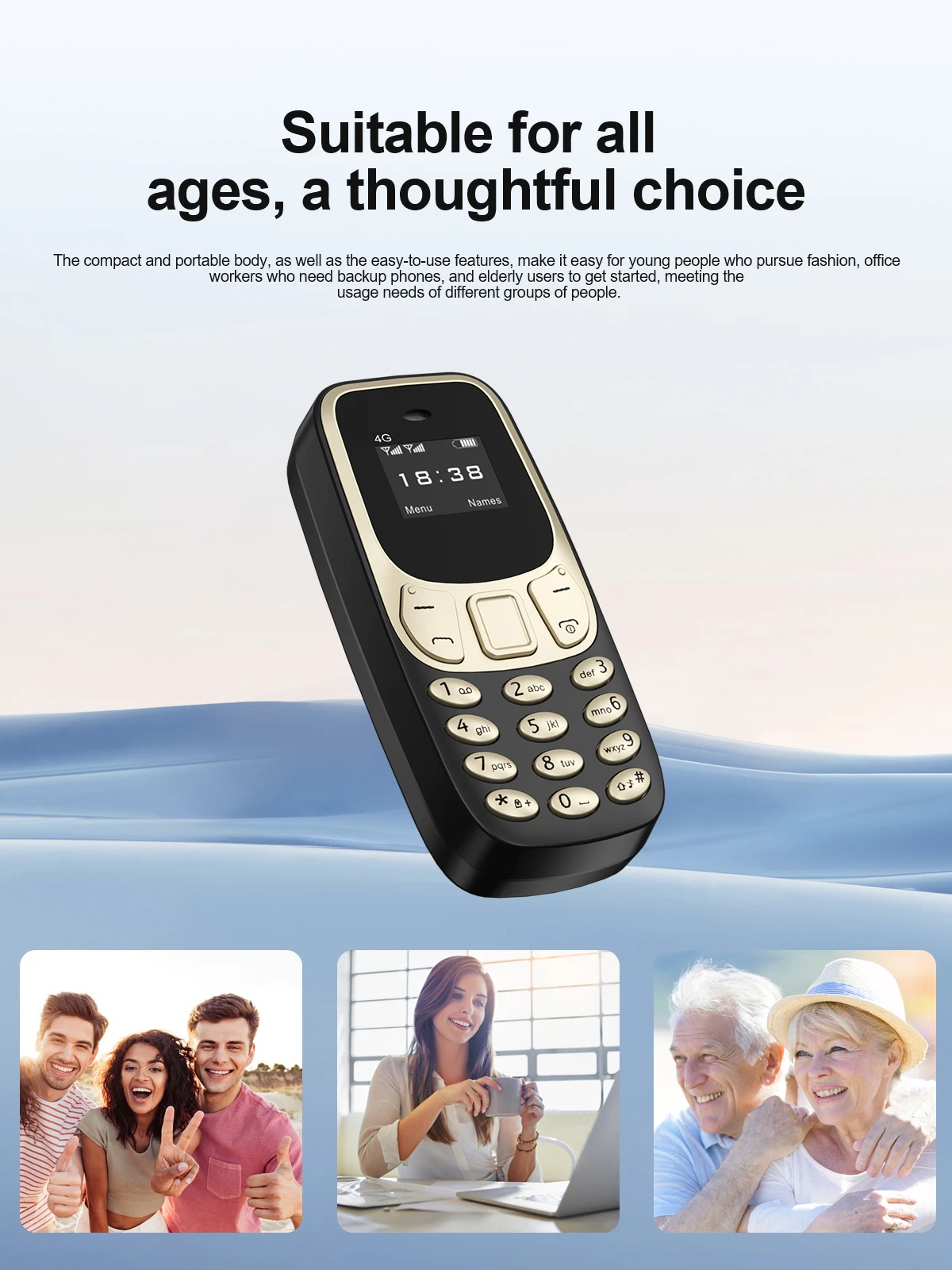 SERVO BM10 Super Mini Mobile Phone 4G LTE Dual SIM Standby Speed Dial Call Recording Blacklist MP3 Player Small Backup Cellphone