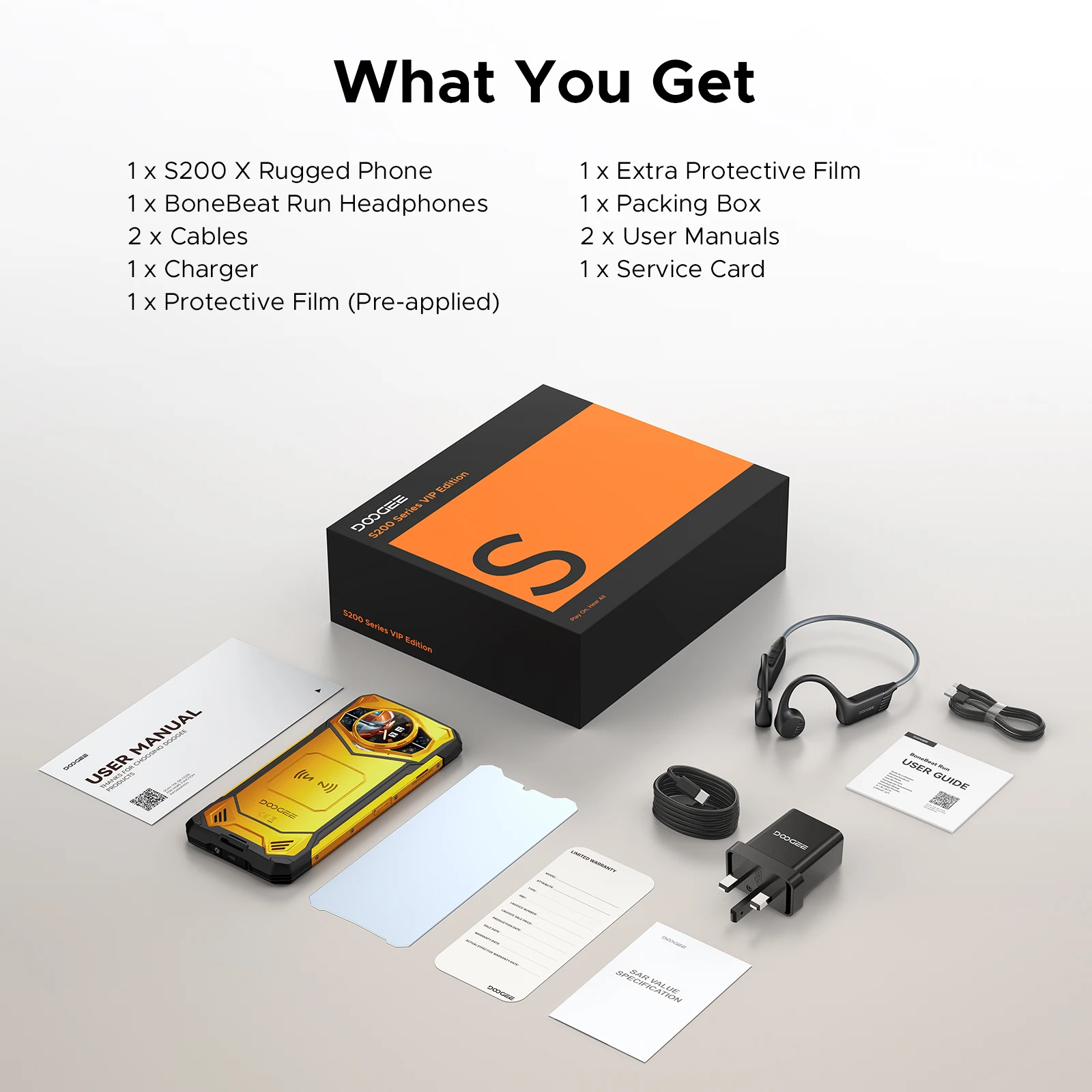 DOOGEE S200 X 5G Rugged Phone 32GB+512GB Smartphone 6.72” FHD+120Hz IPS screen Dimensity 7050 10100mAh battery AI Mobile Phones