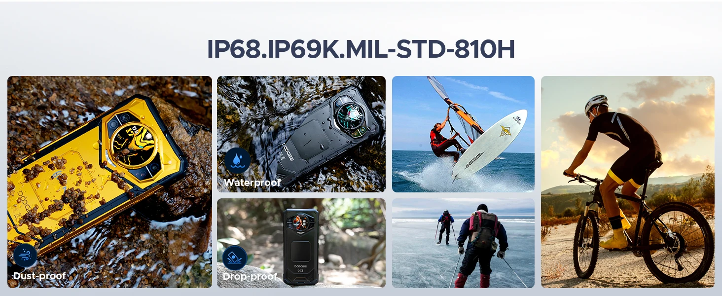 DOOGEE S200 X 5G Rugged Phone 32GB+512GB Smartphone 6.72” FHD+120Hz IPS screen Dimensity 7050 10100mAh battery AI Mobile Phones