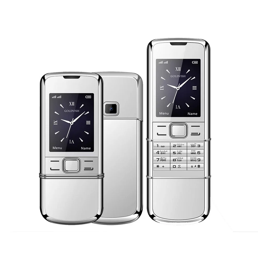 New Classic 8800 Slider Phone 2.4inches Screen 2G GSM Dual SIM Dual Standby Bluetooth Mobile Phone 240x320 Multi-language