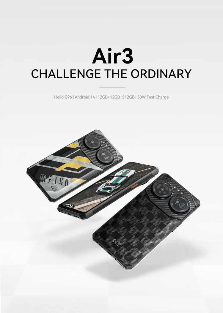 IIIF150 Air3 512GB 12GB Rugged Smartphone Machine 100MP Camera Dynamic Island Ultra-Thin Rugged 30W Fast Charge Android 14 G96