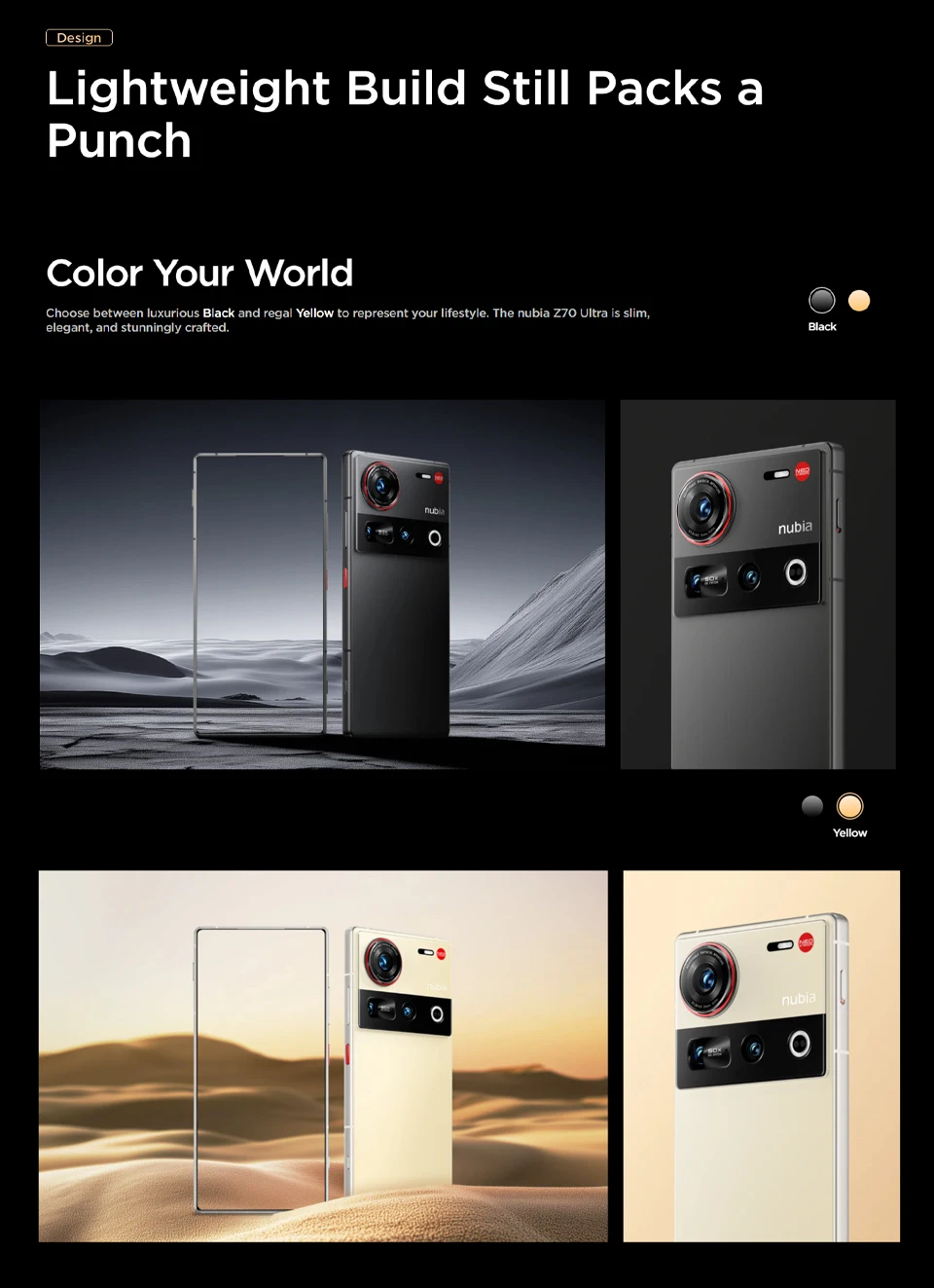 Global Version Nubia Z70 Ultra NX733J Snapdragon 8 Elite 1.5K HD Display 35mm Lens IP69 NFC