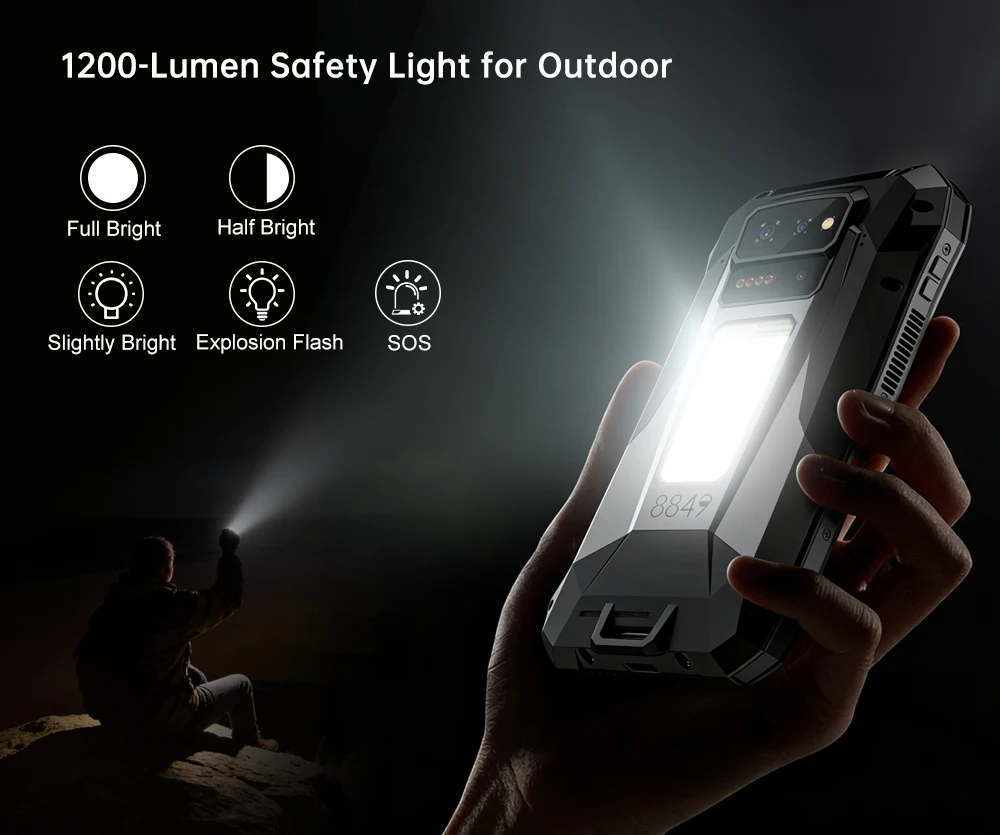 8849 Tank X Unihertz 220 Lumen 1080P Projector Rugged Smart Phone Android15 17600mAh 512GB Dimensity 8200 NFC Night Version 2026