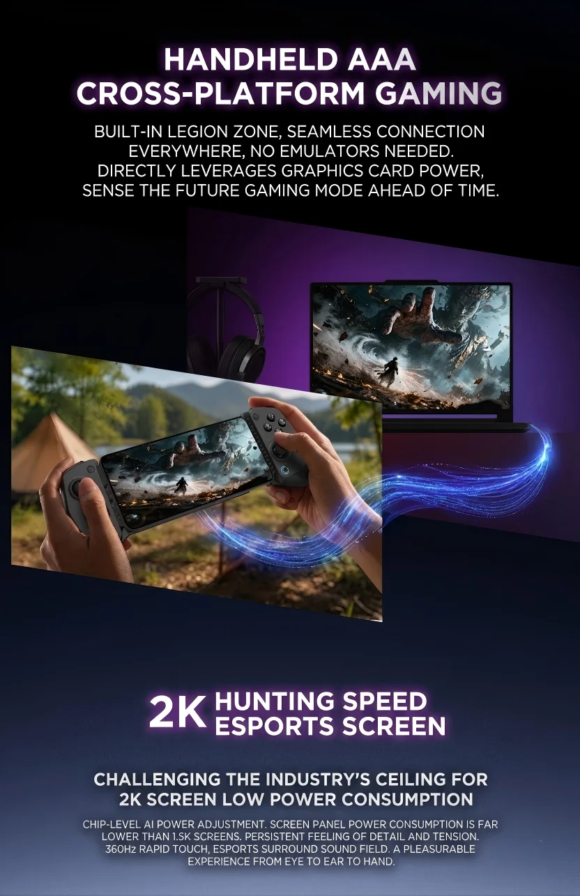 2026 New Lenovo Legion Y70 Gaming Smartphone 5G Dual SIM Snapdragon 8 Gen5 8000mAh 90W Cooling IP68 6.82 Inch Mobile Phone