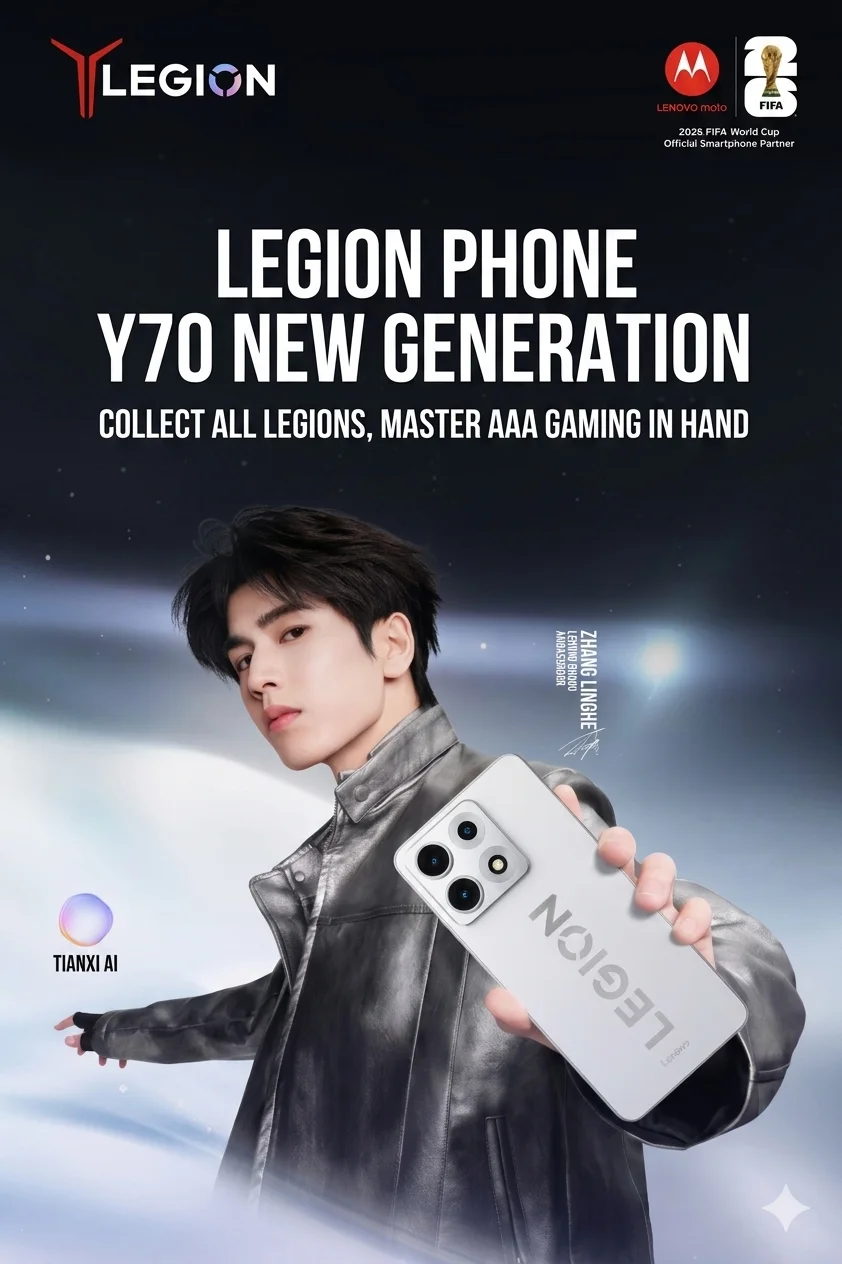 2026 New Lenovo Legion Y70 Gaming Smartphone 5G Dual SIM Snapdragon 8 Gen5 8000mAh 90W Cooling IP68 6.82 Inch Mobile Phone