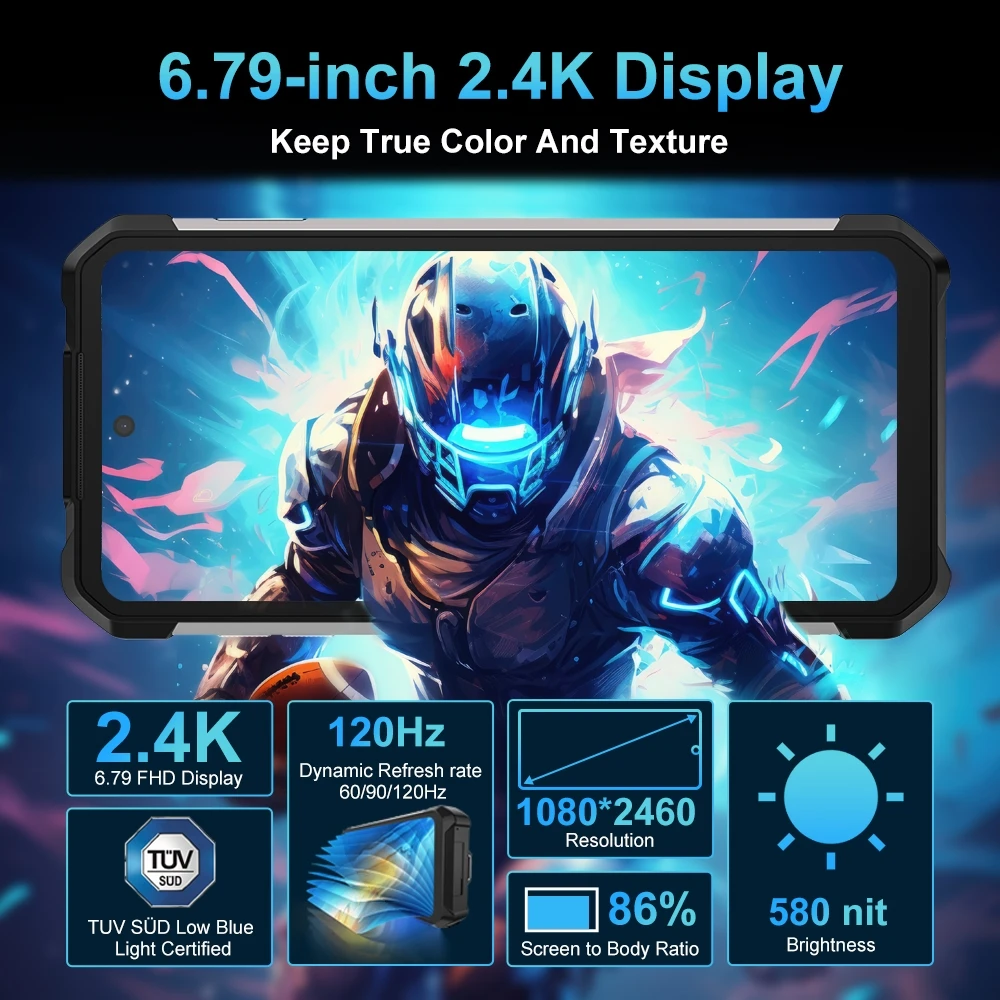 Unihertz 8849 Tank 2 Pro Rugged Phone 12GB+512GB Night Vision 6.79 "FHD Android 14 23800mAh 4G Smartphone