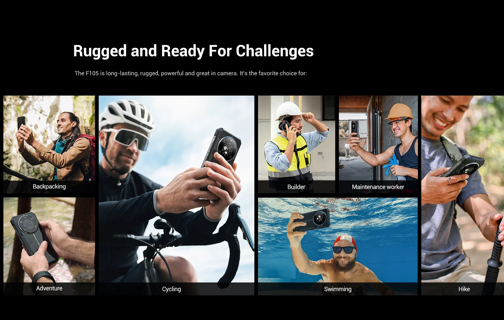 Fossibot [F109] 5G Rugged Phone 24GB(8+16) 256GB 10600mAh 6.745" Android 14 NFC 50MP Camra Dual Screen Face ID Smartphone