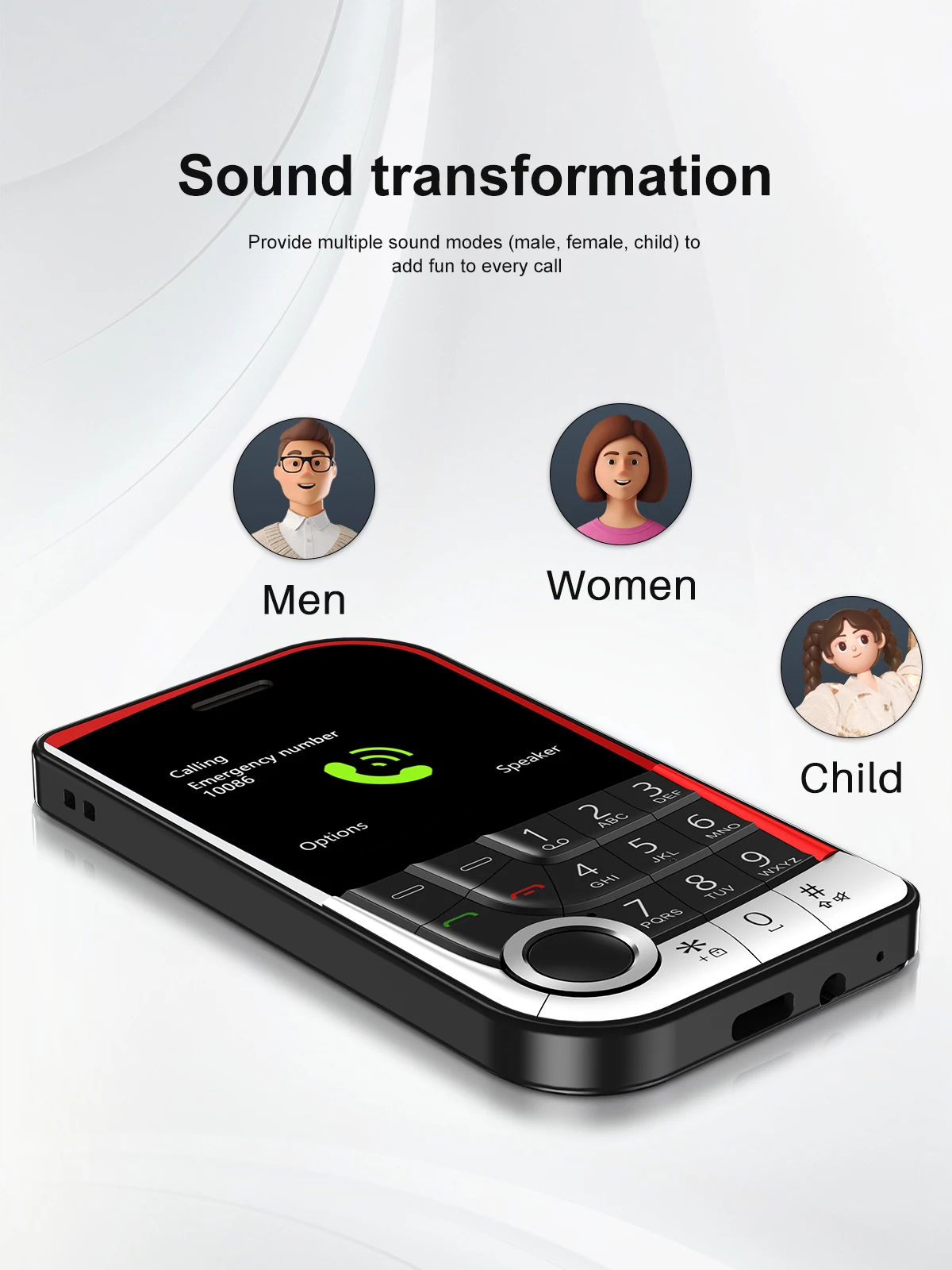 SERVO V10 Card Phone 2.01" Display 2G GSM Dual SIM Standby MP3/MP4 Magic Voice Speed Dial Torch Button Small Cellular Telephones