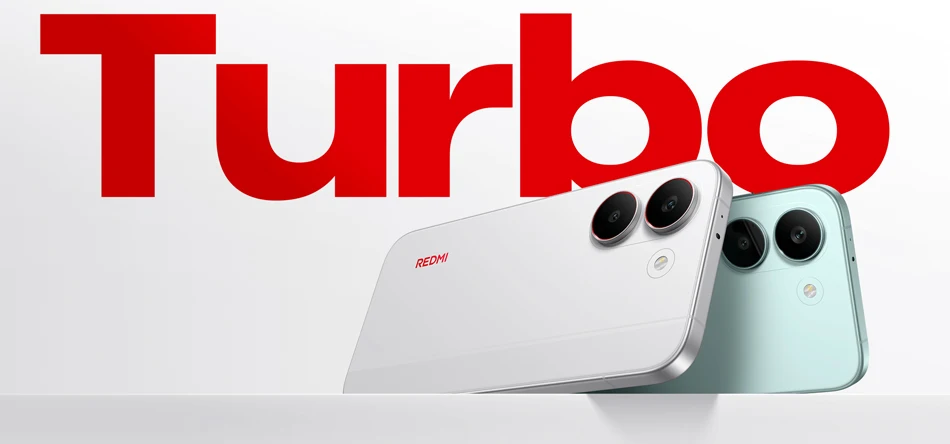 CN Global ROM Redmi Turbo 5 256GB/512GB 6.59" AMOLED Screen Dimensity 8500-Ultra 100W 7560mAh Battery 50MP+20MP Camera