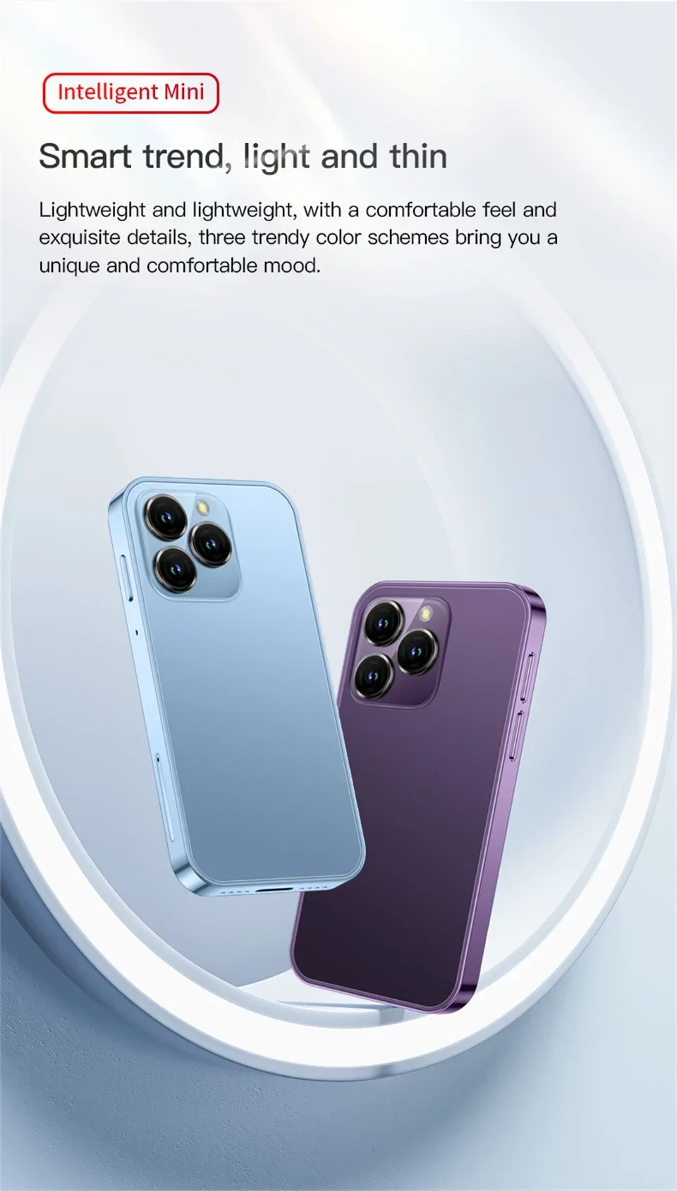 SOYES XS16 Mini Smartphone Phone 4G LTE 3GB+64GB 3Inch Cellphone Android10 2000mAh 5MP Dual SIM Mini Telephone Portable