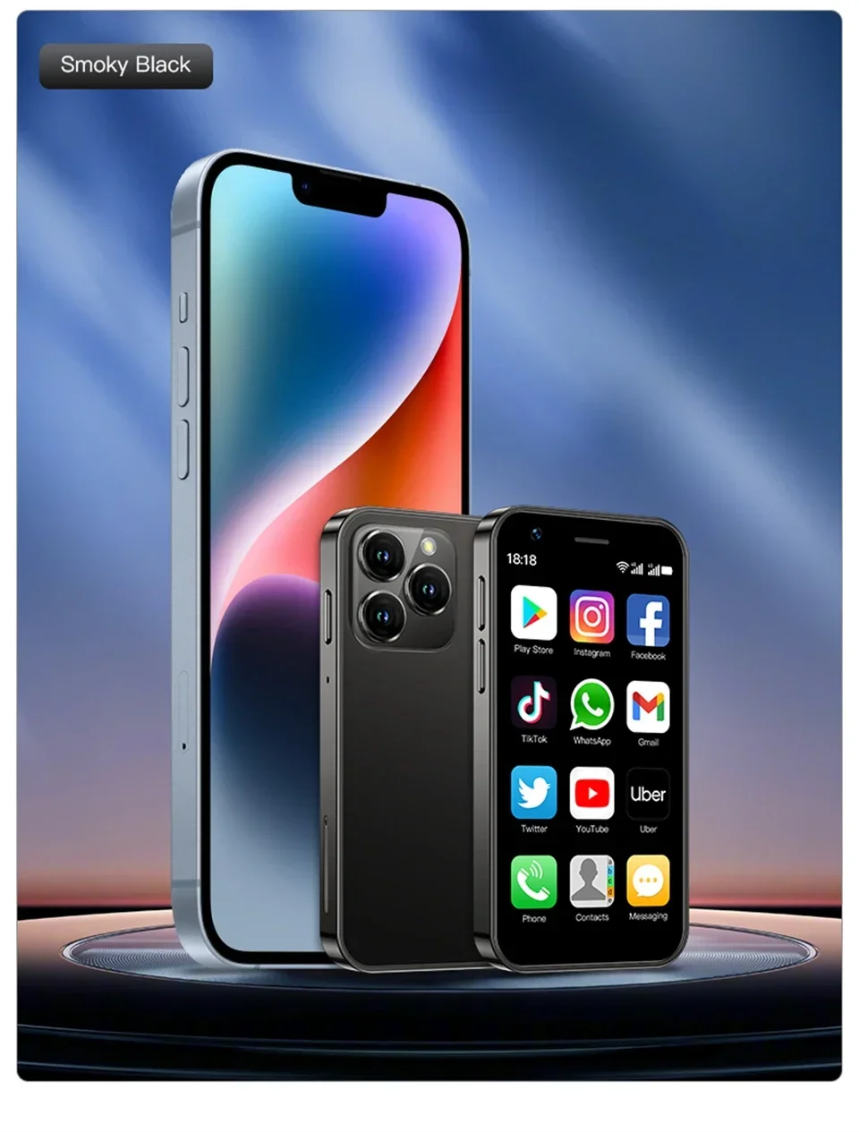 SOYES XS16 Mini Smartphone Phone 4G LTE 3GB+64GB 3Inch Cellphone Android10 2000mAh 5MP Dual SIM Mini Telephone Portable