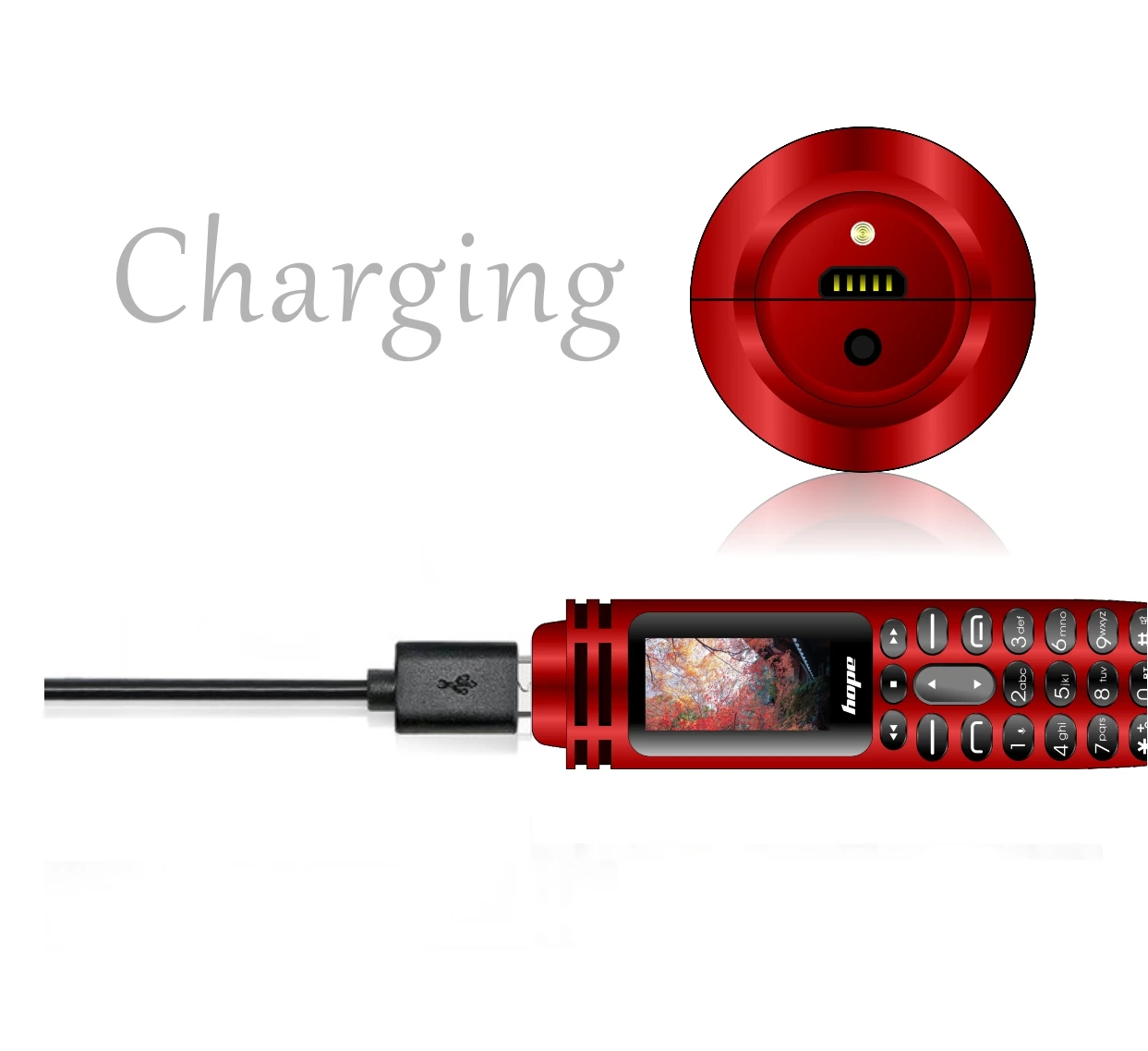 UNIWA AK007 0.96 " Pen Phone with Dual SIM 2G GSM CellPhone BT V3.0 Screen Mobile Phone Dialer Magic Voice MP3 FM Voice Recorder