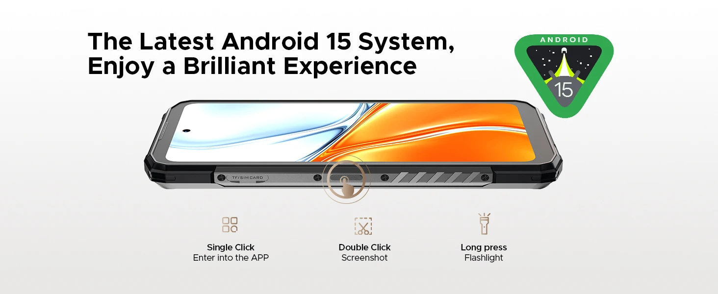 DOOGEE Blade20 Turbo 5G Rugged Phone 32GB+256GB 6.6'' HD+ Dimensity 7050 50MP Camera Gemini Al 10300mAh Battery NFC WiFi6 Android 15 Smartphone