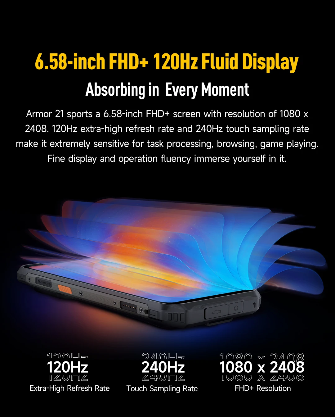 Ulefone Armor 21 Rugged Phone 16GB RAM 256GB ROM Smartphone Android 15 G99 Mobile Phone 64MP 9600mAh 4G Cellular Global Version