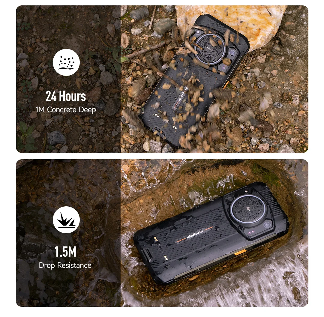 Ulefone Armor 21 Rugged Phone 16GB RAM 256GB ROM Smartphone Android 15 G99 Mobile Phone 64MP 9600mAh 4G Cellular Global Version
