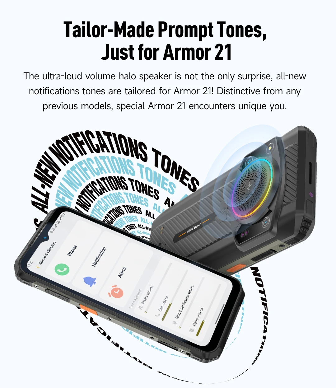 Ulefone Armor 21 Rugged Phone 16GB RAM 256GB ROM Smartphone Android 15 G99 Mobile Phone 64MP 9600mAh 4G Cellular Global Version