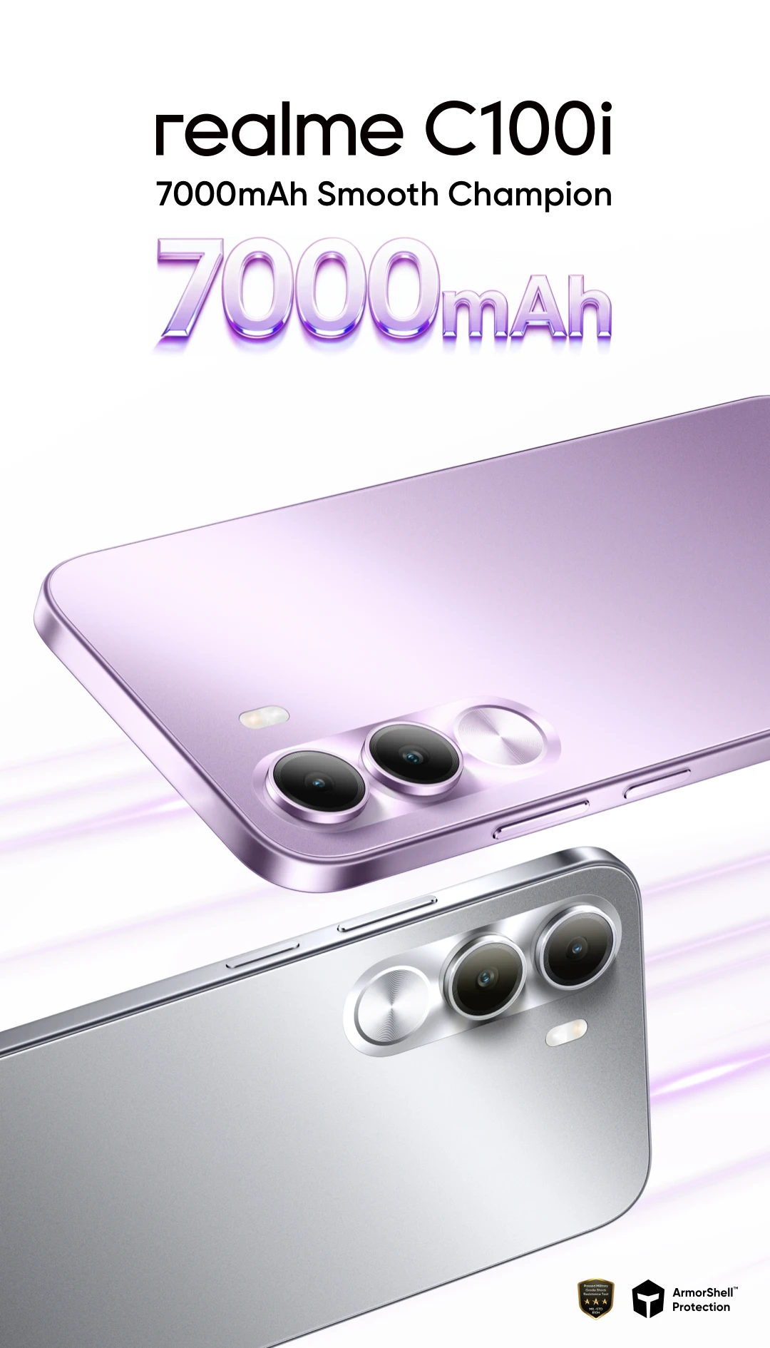 [Fast Shipping] realme C100i Smartphone 7000mAh Battery 15W Charge 6.8" 120Hz LCD Display IP64 NFC UNISOC T7250 Chipset