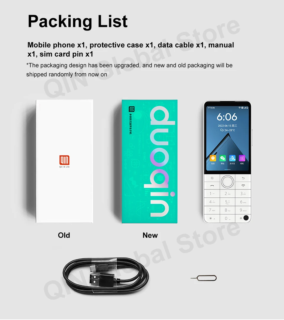 Qin F22 Pro MTK Helio G85 Duoqin Wifi 3.54 Inch 4GB/6GB 64GB Octa Core Bluetooth 5.0 640*960 Touch screen Google Global Phone