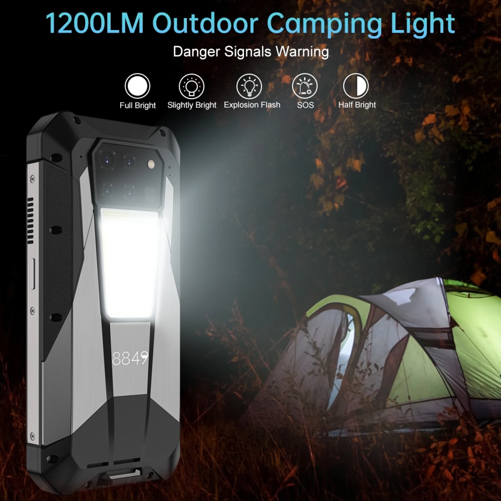 Unihertz Tank 3 Pro 8849 Rugged Phones 5G with 100 Lumens Projector 32/36GB 512GB 23800mAh Waterproof 200MP Smartphones