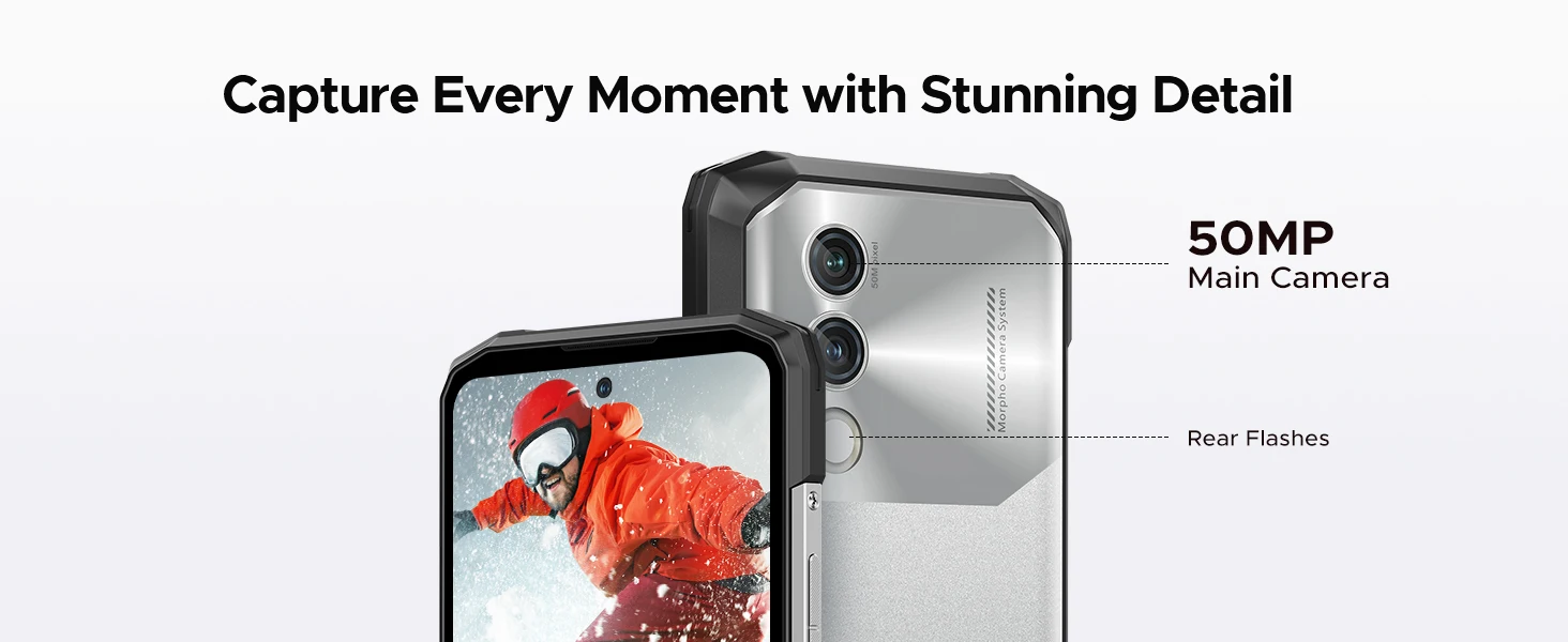 DOOGEE Blade10 Power Rugged Phone 48GB+128GB 6.6” HD+ Display 10300mAh Large Battery 50MP Camera Unisoc T7250 NFC Android 16 Smartphone