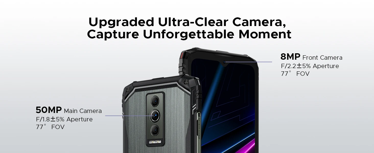 DOOGEE Blade10 Pro Energy Rugged Phone 12GB+128GB 6.56” HD+ Screen 6150mAh Large Battery 50MP AI Camera UNISOC T7250 NFC Android 16 Smartphone