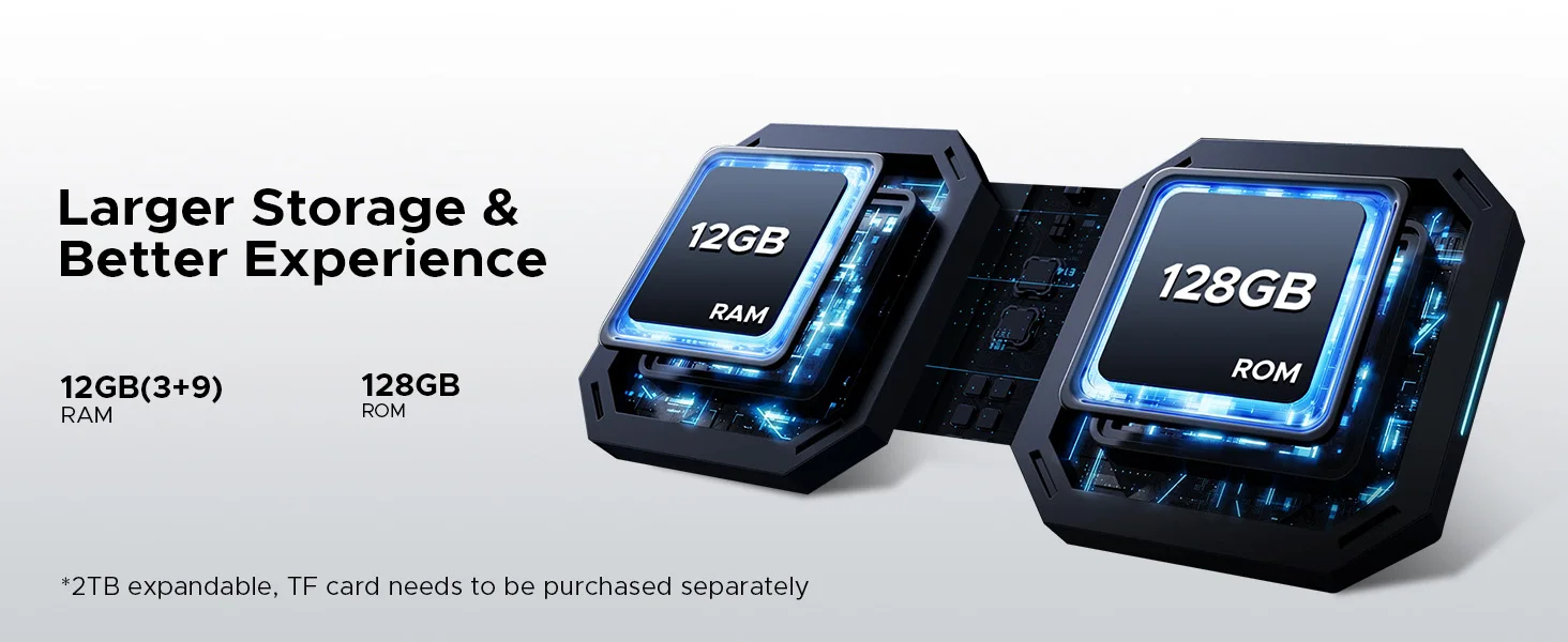 DOOGEE Blade10 Pro Energy Rugged Phone 12GB+128GB 6.56” HD+ Screen 6150mAh Large Battery 50MP AI Camera UNISOC T7250 NFC Android 16 Smartphone