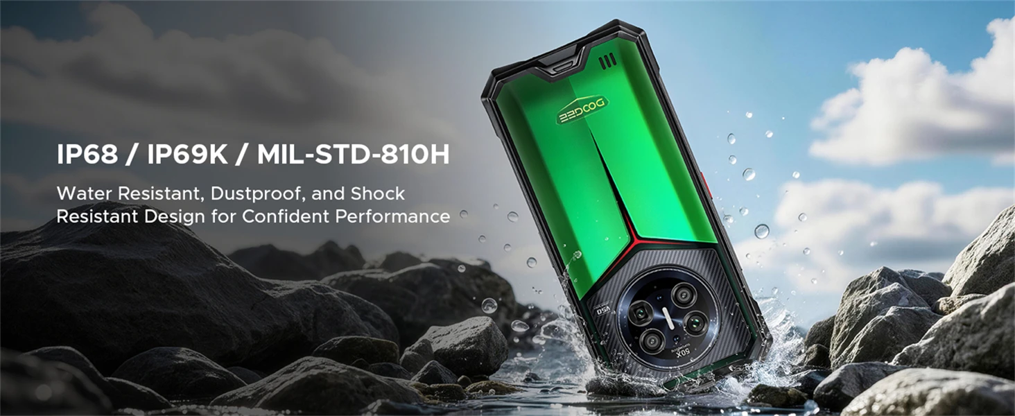 DOOGEE V50 Rugged Phone 52GB+512GB MediaTek Dimensity 8300 200MP Camera 11000mAh 66W Fast Charging 6.78" FHD+ 120Hz Display Android 16 Atmosphere Light Smartphone