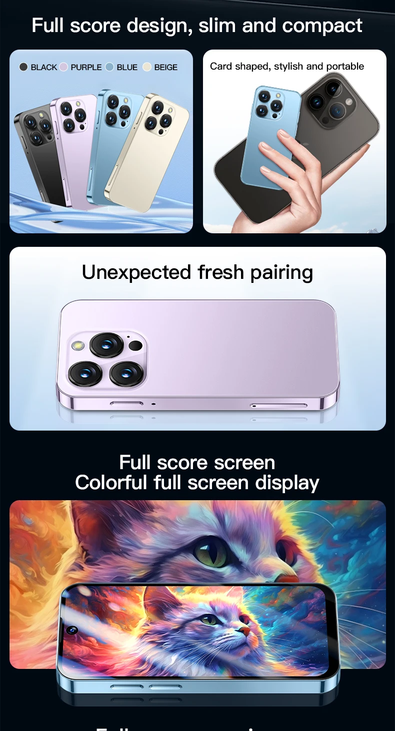 SERVO Mini Android Smartphone 3.88" Display,4G LTE/3G WCDMA,4GB+128GB/2GB+16GB,2000mAh Battery Camera Small Mobile Phone Type-C