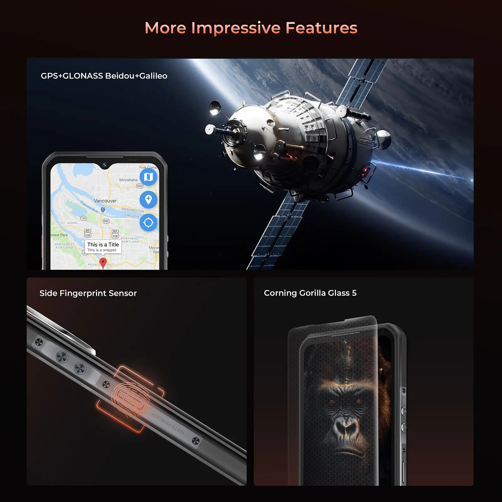 Oukitel WP55 Pro 5G Rugged Phone 16GB+512GB 108MP Camera 11000mAh 33W Android 15 MediaTek Dimensity 7025 NFC 6.6" Smartphone