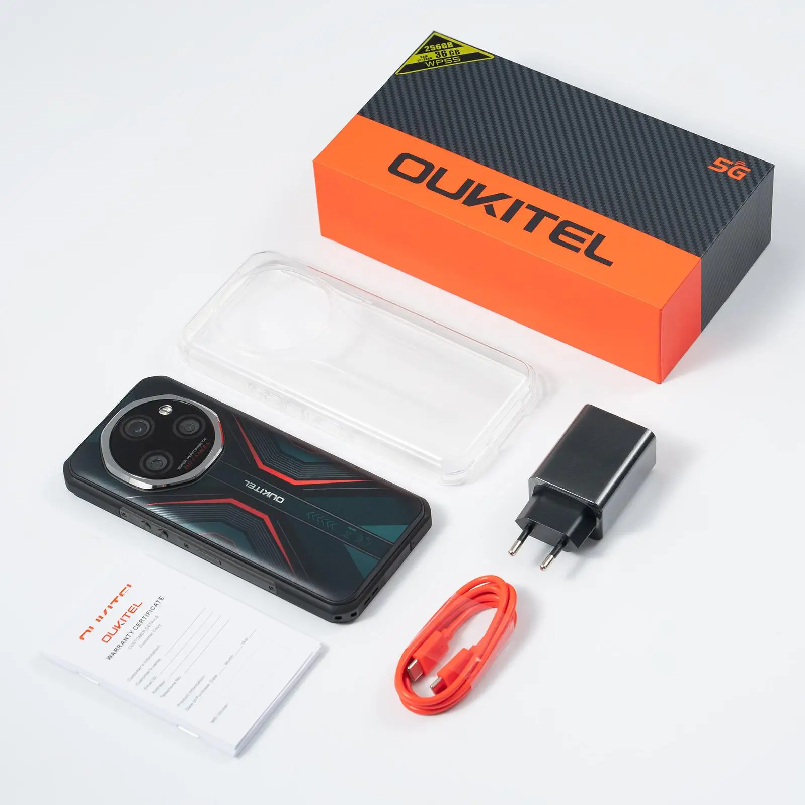 Oukitel WP55 Pro 5G Rugged Phone 16GB+512GB 108MP Camera 11000mAh 33W Android 15 MediaTek Dimensity 7025 NFC 6.6" Smartphone