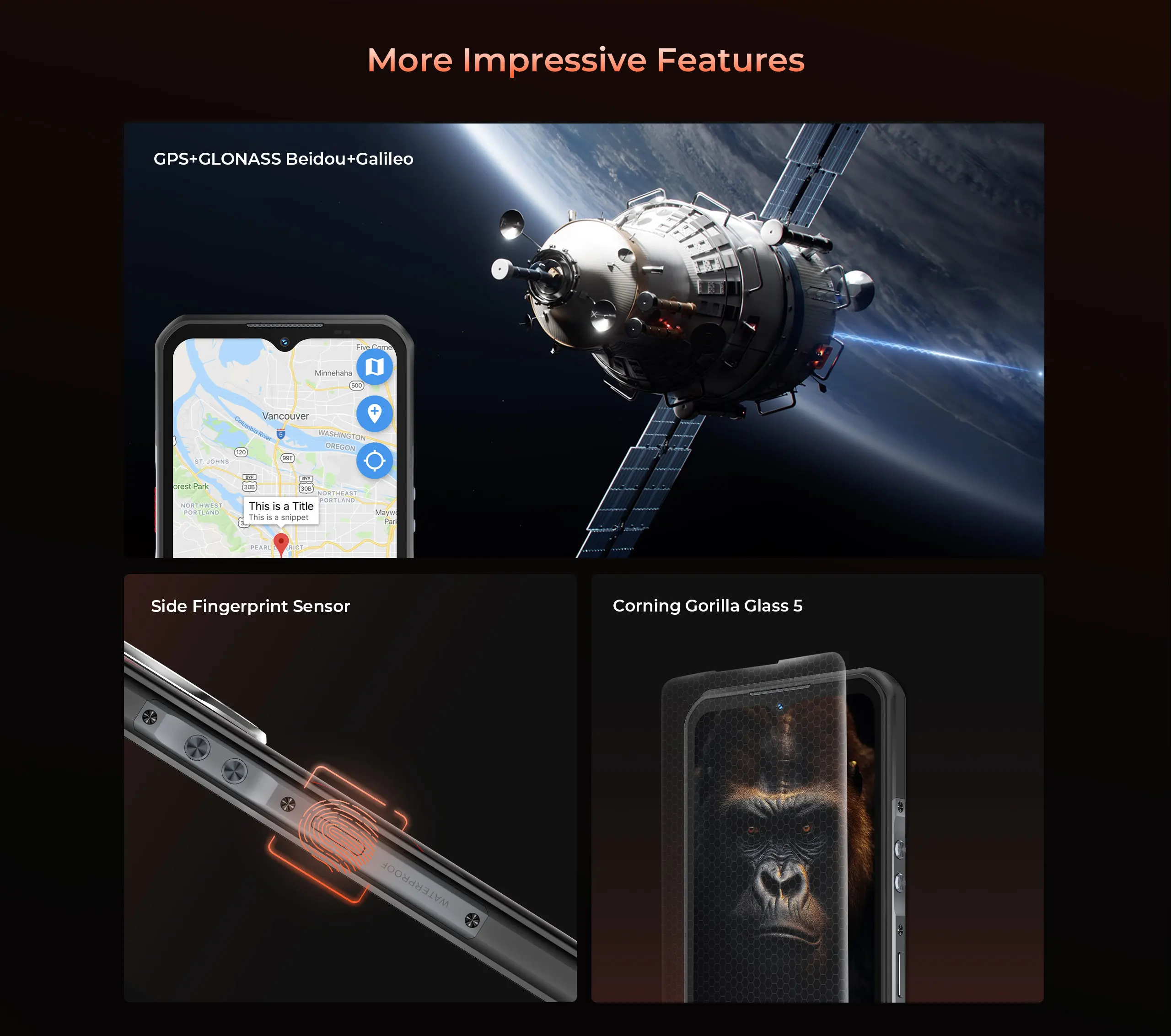 OUKITEL WP55S 11000mAh Rugged Phone 6.6'' FHD+ Display 36GB(16+24) +512GB MTK 7025 Smartphone Android 15, 64MP Camera, NFC 120Hz