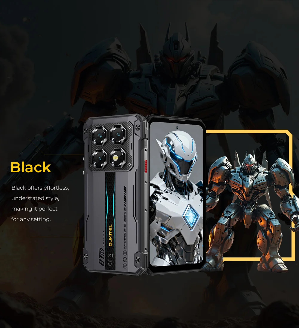 OUKITEL WP60 7.2” HD+ 120Hz Display Smartphone 36GB(12+24) RAM 512GB ROM MTK 7025 5G 10000mAh Rugged Phone 108MP Android 15 NFC