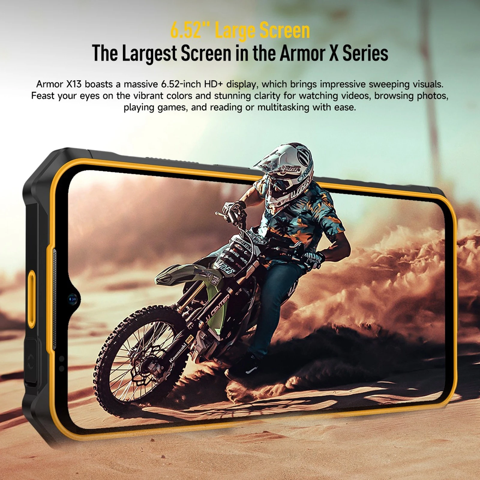 Ulefone Armor X13 Rugged Phone 6GB+64GB 6.52 inch Android 13 Helio G36 Octa Core 6320mAh 4G NFC Smartphone Global Version