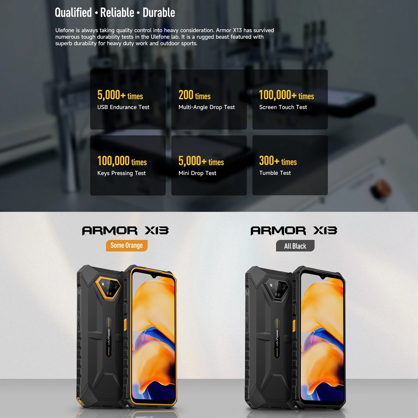 Ulefone Armor X13 Rugged Phone 6GB+64GB 6.52 inch Android 13 Helio G36 Octa Core 6320mAh 4G NFC Smartphone Global Version