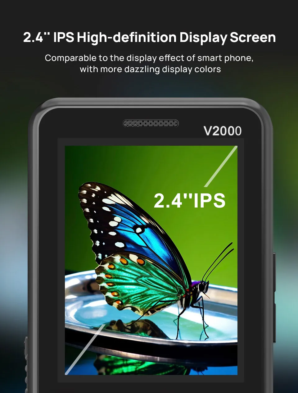 UNIWA V2000 4G Fashion Keypad Phone 2.4 Inch Big Button Loud Volume Dual SlM 1700mAh Russia Keyboard Feature Phones for Elderly