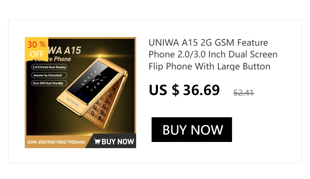 UNIWA V202T 4G Flip Senior Phone 2.4 Inch Dual Screen Emergency Call Button Feature Phone 1450mAh Big Push-Button For Elderly