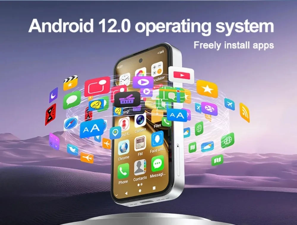 NEW UNIWA Q333 4G 3.97inch HD Mini Smartphone 3GB RAM 64GB ROM 2000mAh Mobile Phones BT5.0 Google Play Store Face ID Small Phone