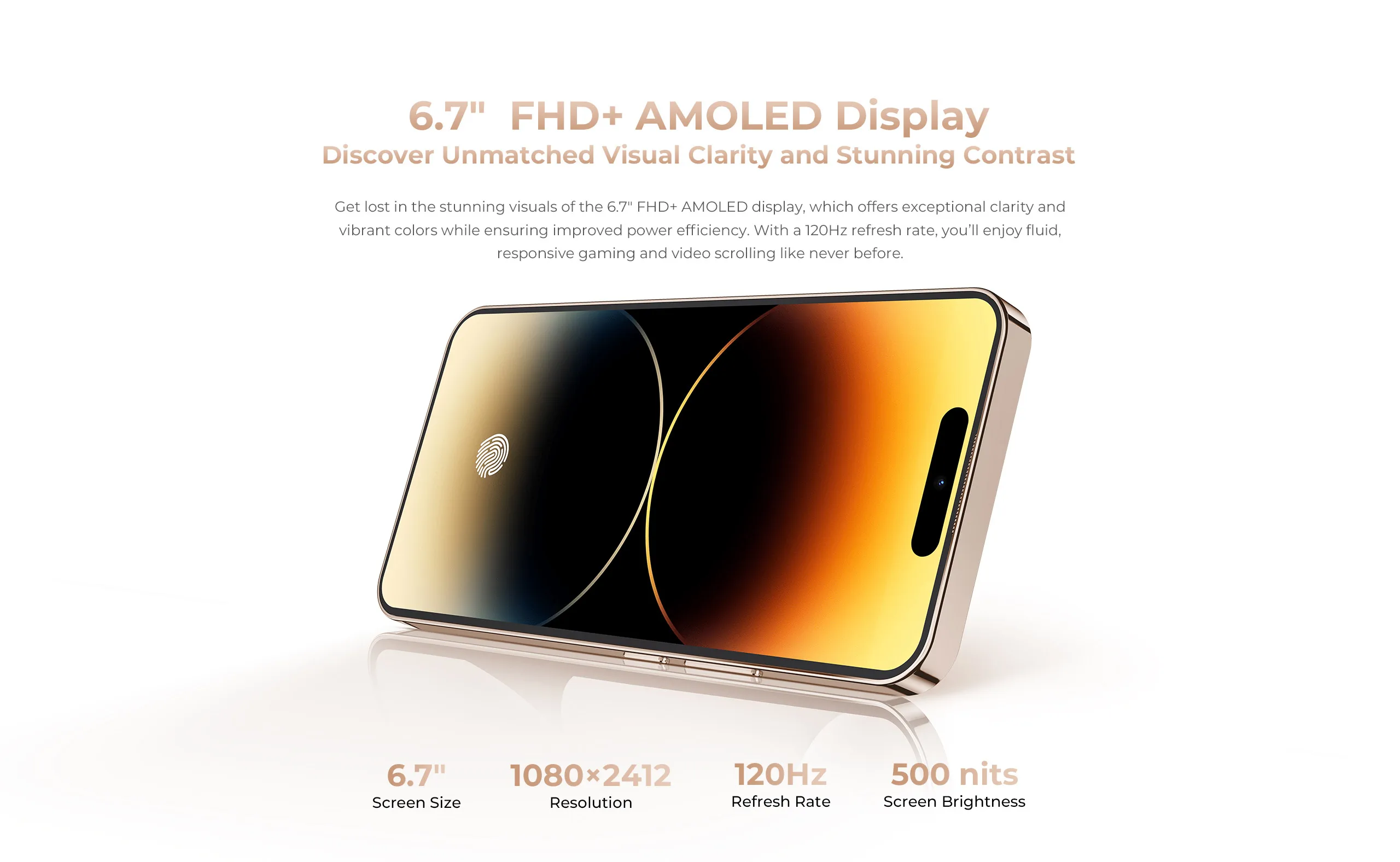 OUKITEL P1 PRO Smartphone 6.7" FHD+ AMOLED 120Hz Display 24GB+512GB Android Mobile Phone 5150mAh Battery 50MP Camera Helio G100