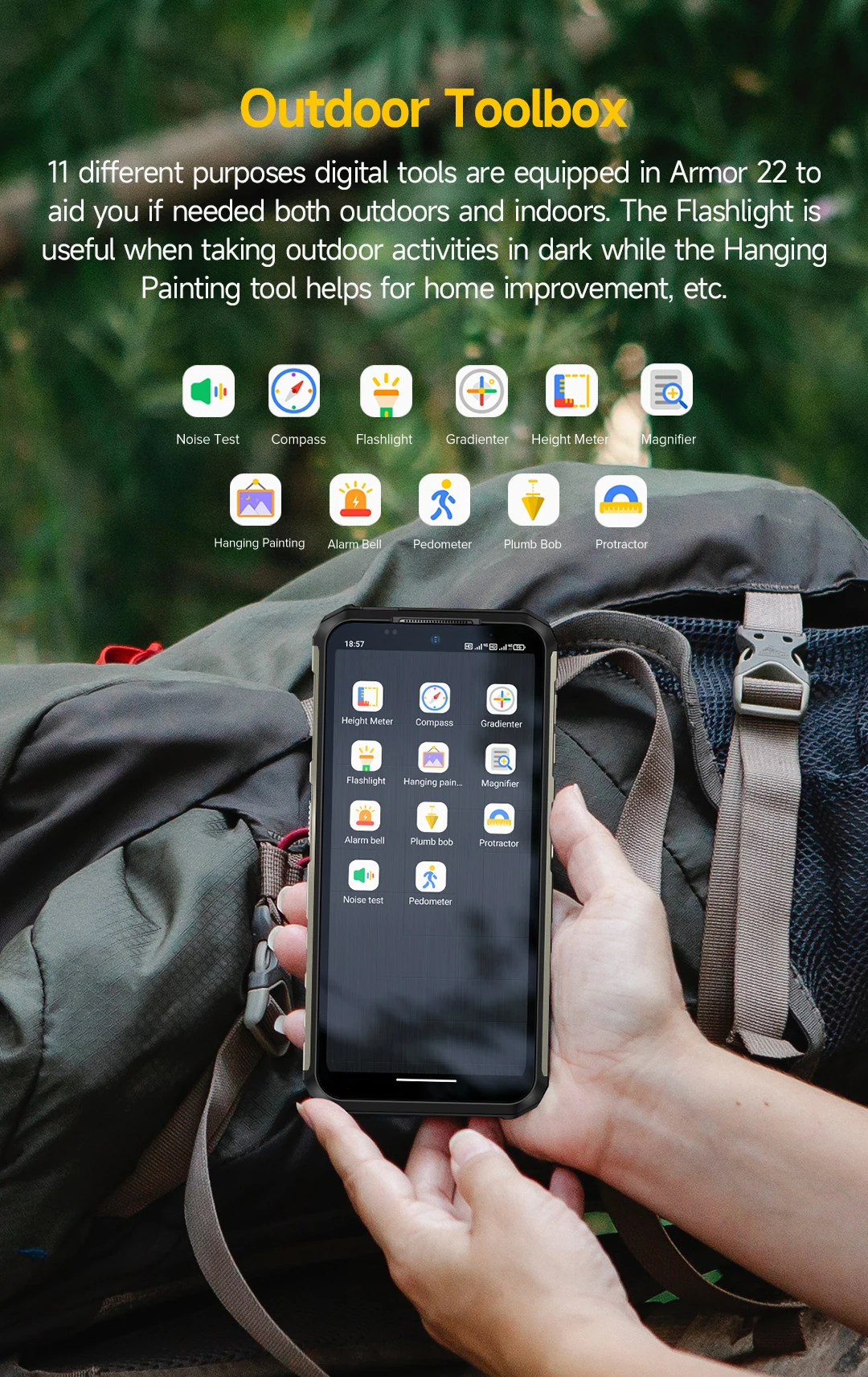 Ulefone Armor 22 Android 14,16GB (8+8GB RAM ),128GB/256GB ROM, 6.58" 120Hz ,6600mAh 33W,NFC,64MP Night Camera, Global Version