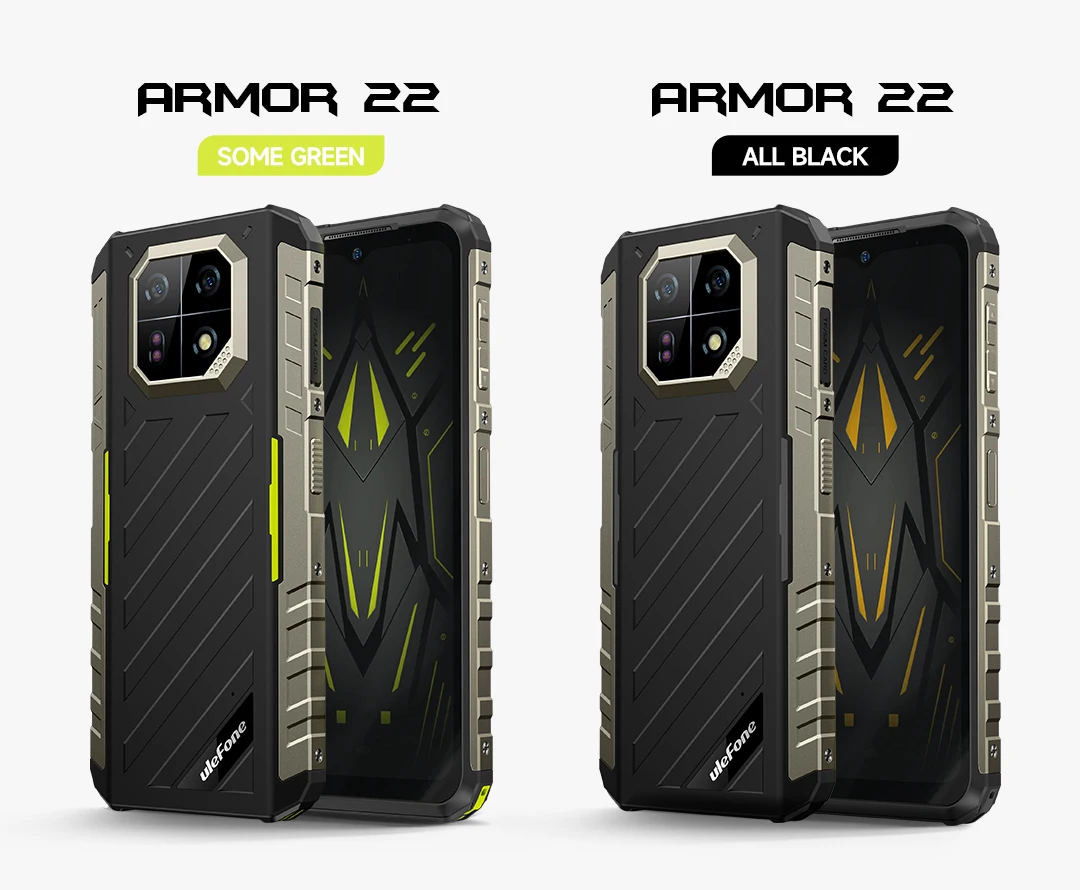 Ulefone Armor 22 Android 14,16GB (8+8GB RAM ),128GB/256GB ROM, 6.58" 120Hz ,6600mAh 33W,NFC,64MP Night Camera, Global Version