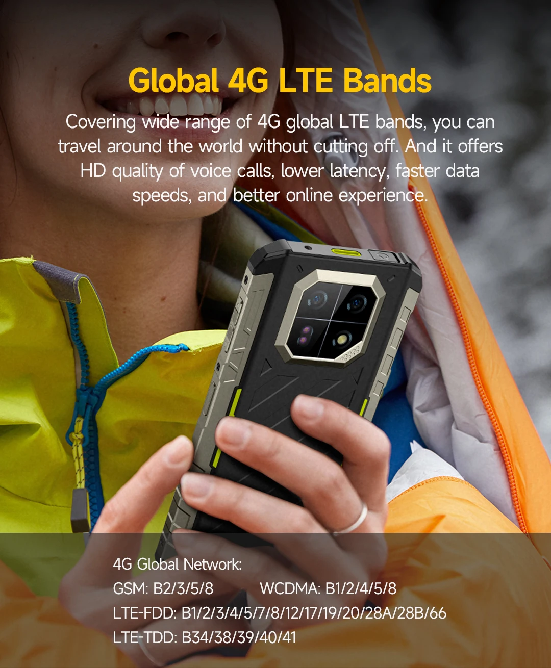 Ulefone Armor 22 Android 14,16GB (8+8GB RAM ),128GB/256GB ROM, 6.58" 120Hz ,6600mAh 33W,NFC,64MP Night Camera, Global Version