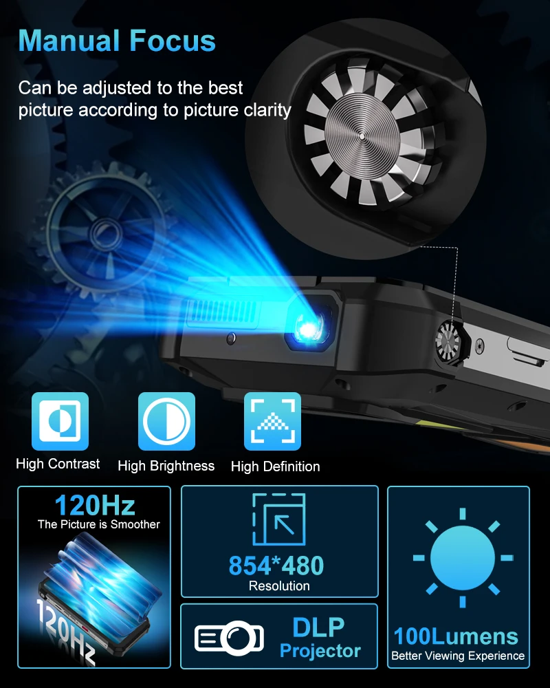 Unihertz 8849 Tank 3s by Rugged Smartphone 5G with Projector120Hz 15600mAh 66W Charger Cell Phone Dimensity 8200 Mobile Phone