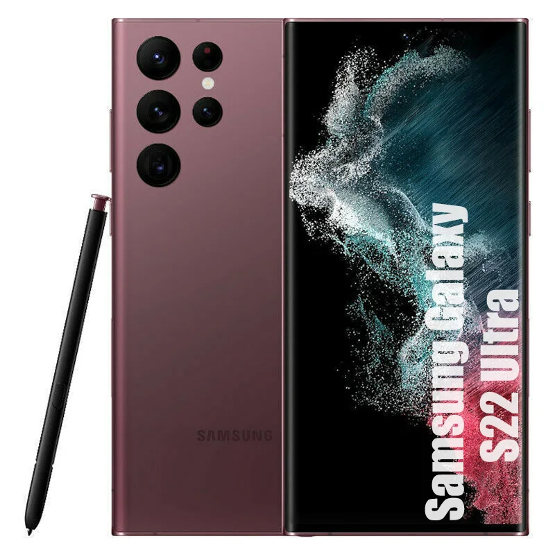 Samsung Galaxy S22 Ultra 5G S908U1 8G RAM + 128GB/256GB ROM 6.8" Octa-Core Snapdragon 888 eSim Original S22 Ultra phone