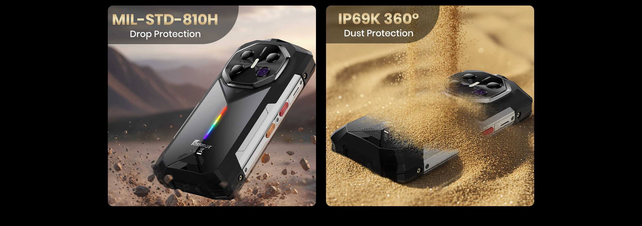 FOSSiBOT F113 Rugged Smartphone Unlocked, 36GB+256GB, 20000mAh 33W, Android, 108MP Cam, Waterproof, NFC, Camping Light