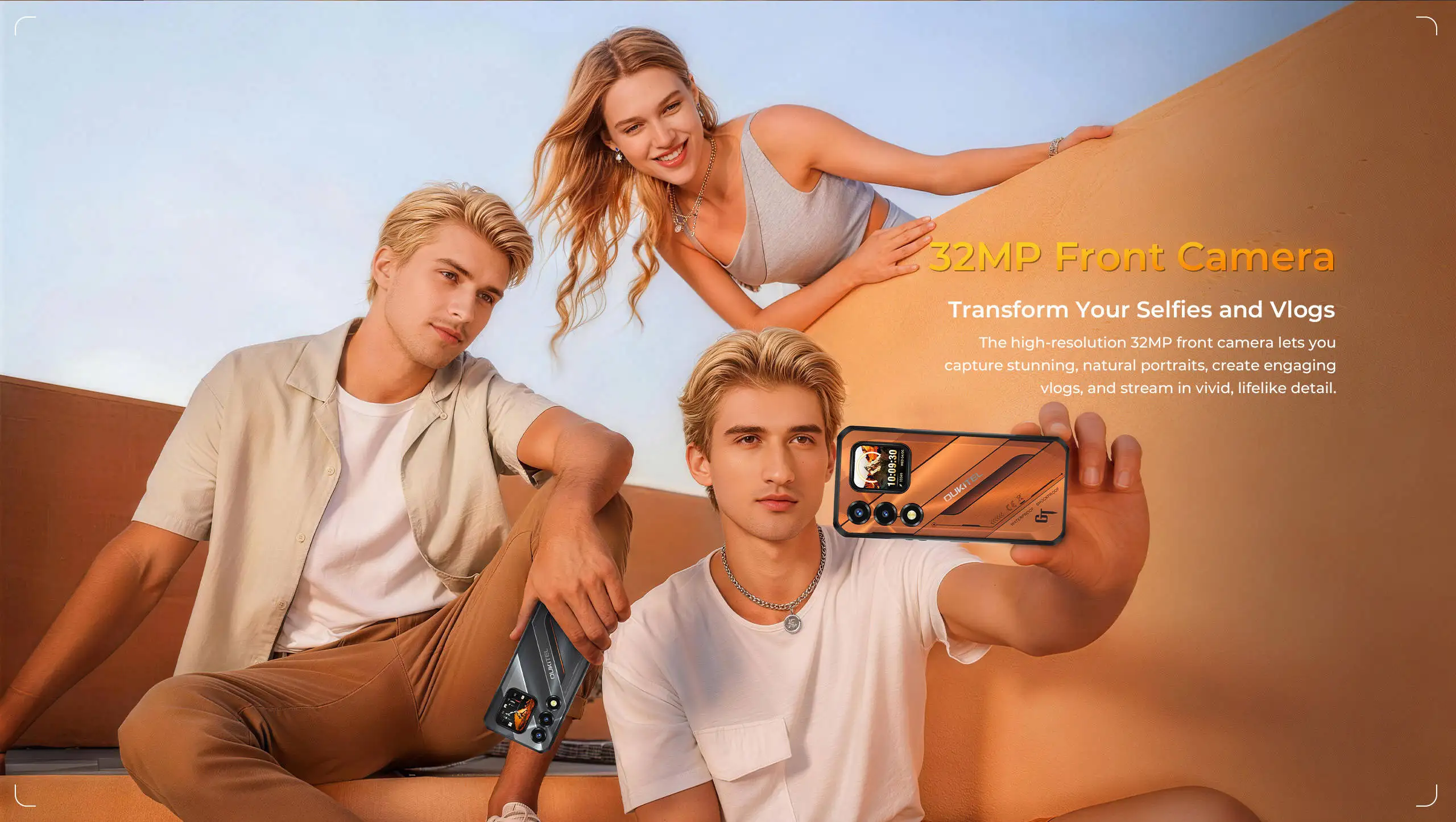 OUKITEL WP66 11000mAh Rugged Smartphone, 36GB+512GB 6.6" FHD+ 1.81" Dual Screen 120Hz, 108MP NFC MTK 5G Mobile Phone, Android 16