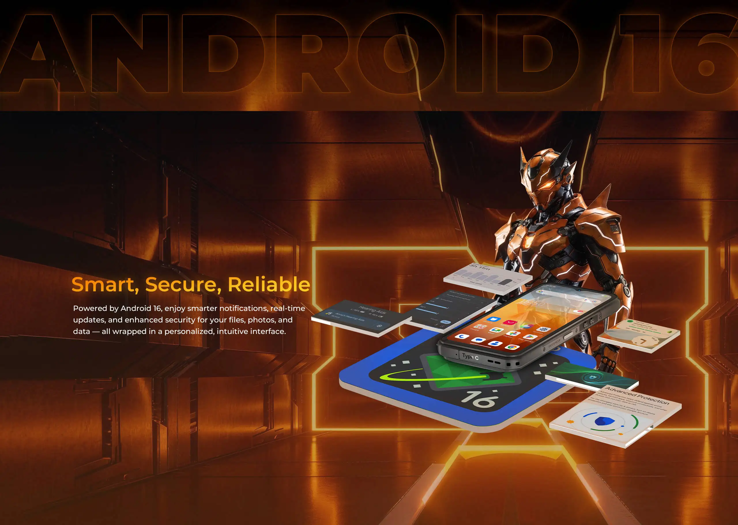 OUKITEL WP66 11000mAh Rugged Smartphone, 36GB+512GB 6.6" FHD+ 1.81" Dual Screen 120Hz, 108MP NFC MTK 5G Mobile Phone, Android 16