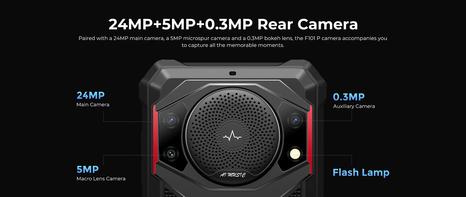 FOSSiBOT F101 P Octa Core Rugged 10600mAh 4GB 64GB Cellphone 24MP Camera 5.45" HD Screen IP68 Waterproof Mobile Phone Global