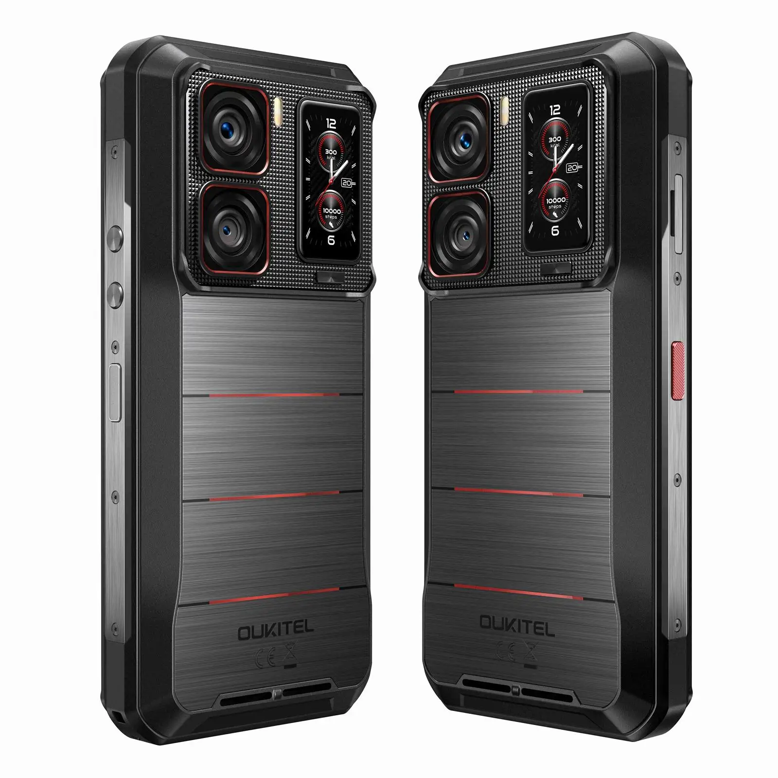 Oukitel WP300 Rugged Phone with Watch 12GB+512GB, 6.8 inch Android 15 camping Light MediaTek Dimensity 7050 NFC 5G Smartphone