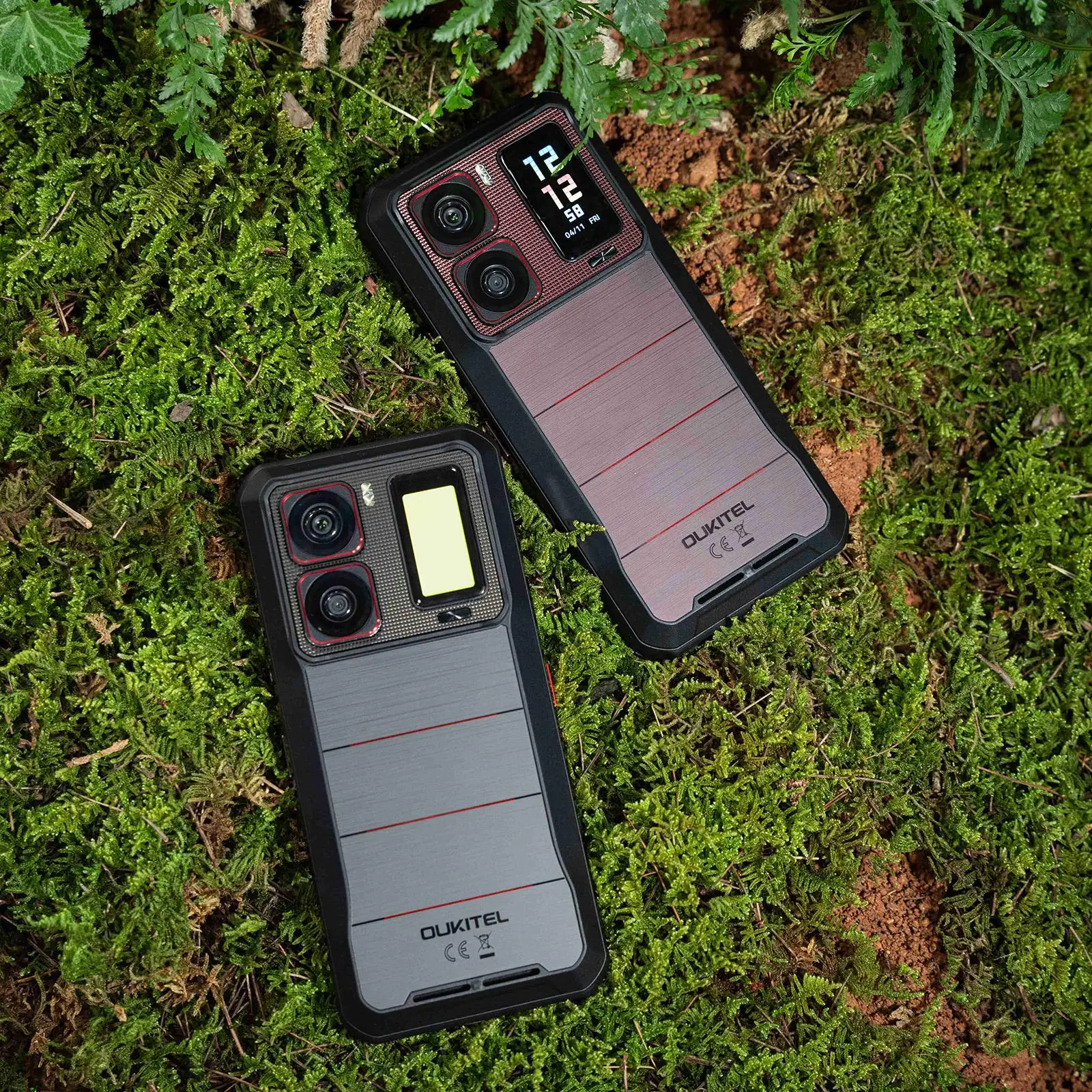 Oukitel WP300 Rugged Phone with Watch 12GB+512GB, 6.8 inch Android 15 camping Light MediaTek Dimensity 7050 NFC 5G Smartphone