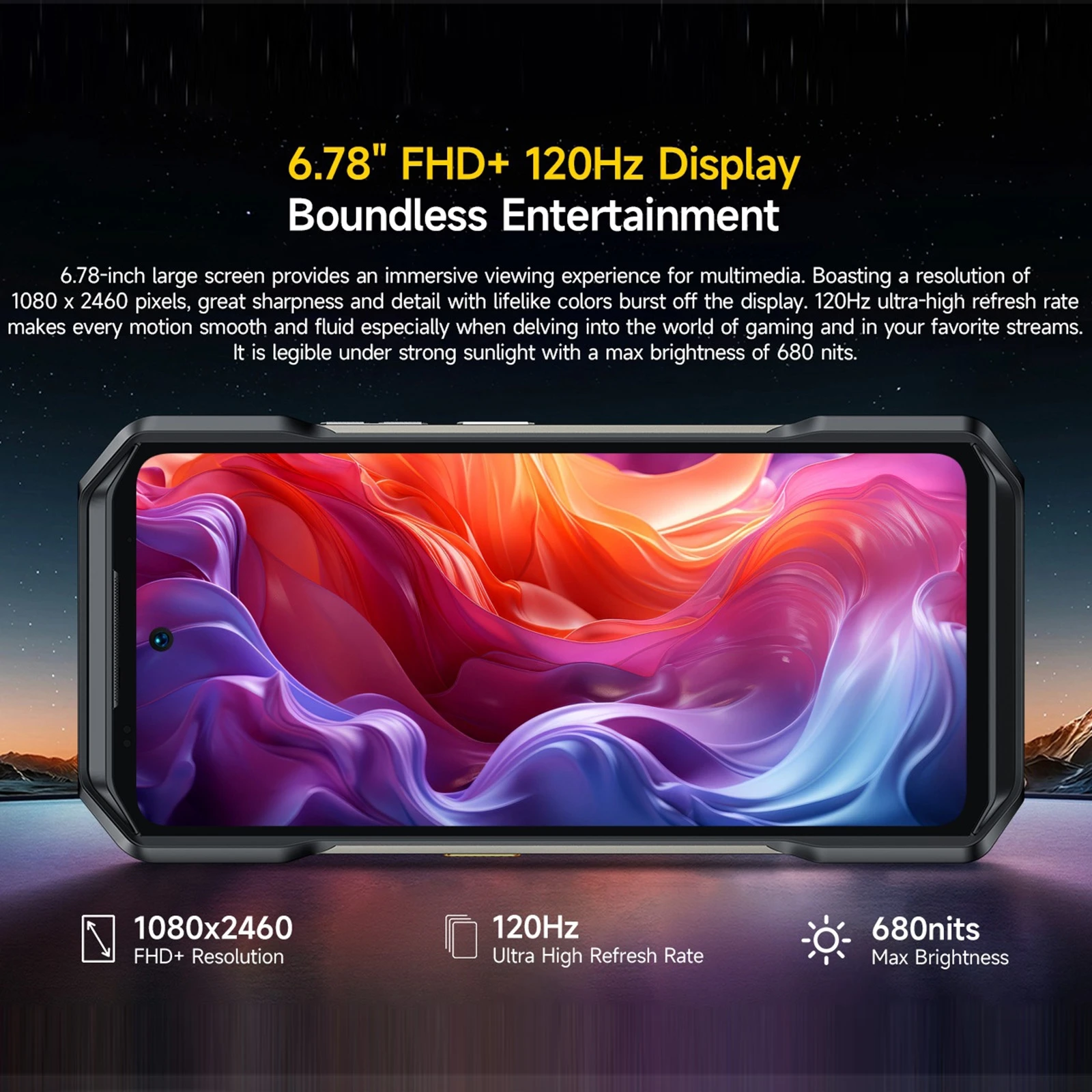 Ulefone Armor 27T Pro+ Rugged Phone 12GB+256GB 5G 6.78'' Thermal Imaging Night Vision 10600mAh Android 15 MTK 6300 Smartphone